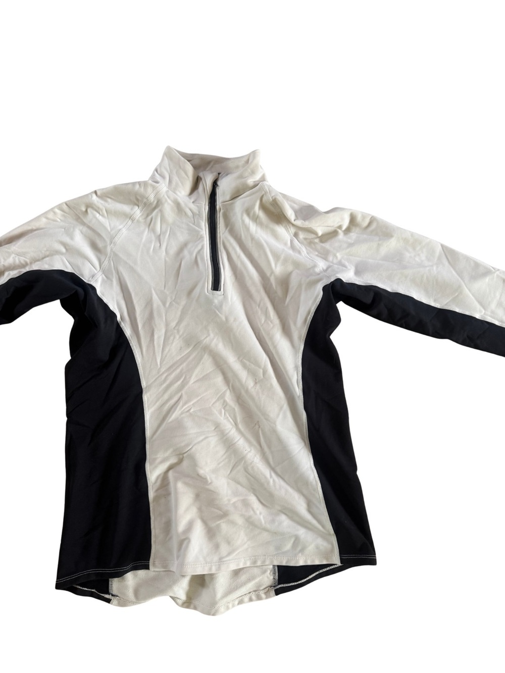Brooks White and Black Women's Half-Zip Active Top